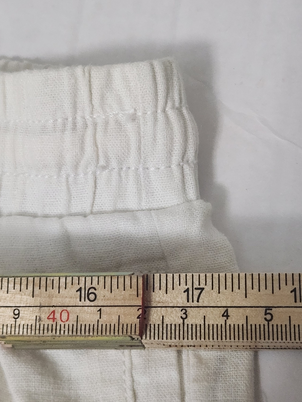 BRIGGS Crop Pants White Drawstring Ruched Hem Size 14 Lagenlook - Picture 11 of 14